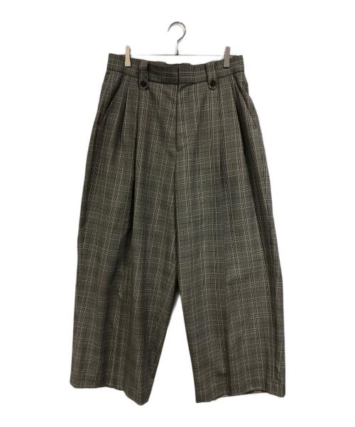 kolor/BEACON（カラービーコン）kolor/BEACON (カラービーコン) チェックワイドパンツ グレー サイズ:SIZE 2の古着・服飾アイテム