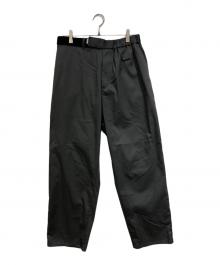 Graphpaper（グラフペーパー）の古着「Solotex Twill Wide Tapered Chef Pants」｜グレー