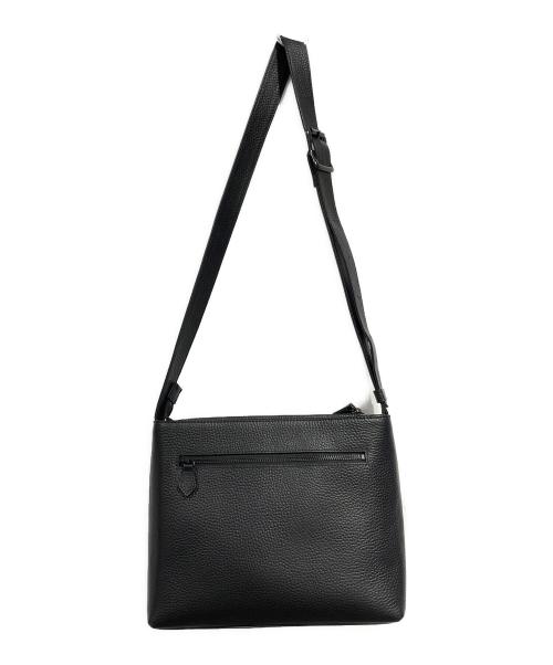Hush Tug（ハッシュタグ）Hush Tug (ハッシュタグ) レザーショルダーバッグ ブラックの古着・服飾アイテム