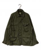 TRADE MARK GOLDトレードマークゴールド）の古着「COTTON WEATHER CLOTH B.D.U JACKET」｜オリーブ