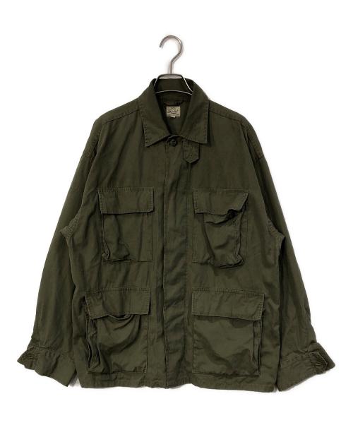 TRADE MARK GOLD（トレードマークゴールド）TRADE MARK GOLD (トレードマークゴールド) COTTON WEATHER CLOTH B.D.U JACKET オリーブ サイズ:SIZE Mの古着・服飾アイテム