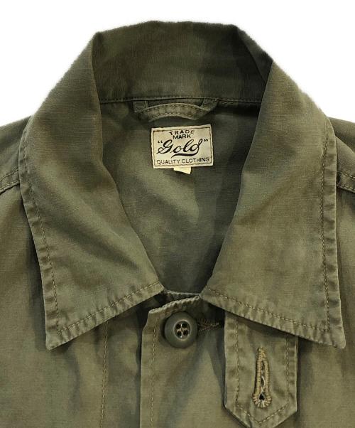 TRADE MARK GOLD（トレードマークゴールド）TRADE MARK GOLD (トレードマークゴールド) COTTON WEATHER CLOTH B.D.U JACKET オリーブ サイズ:SIZE Mの古着・服飾アイテム