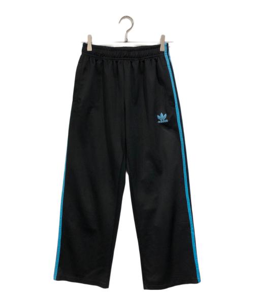 adidas（アディダス）adidas (アディダス) トレフォイルタグ トラックパンツ スカイブルー×ブラック サイズ:SIZE Lの古着・服飾アイテム