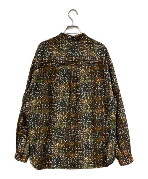 HERALBONY（ヘラルボニー）HERALBONY (ヘラルボニー) バンドカラーシャツ「秋」 オリーブ サイズ:SIZE Lの古着・服飾アイテム