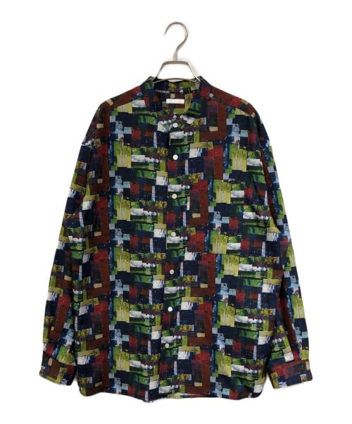 HERALBONY（ヘラルボニー）HERALBONY (ヘラルボニー) バンドカラーシャツ「My world」 ネイビー サイズ:SIZE Lの古着・服飾アイテム