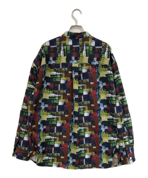 HERALBONY（ヘラルボニー）HERALBONY (ヘラルボニー) バンドカラーシャツ「My world」 ネイビー サイズ:SIZE Lの古着・服飾アイテム