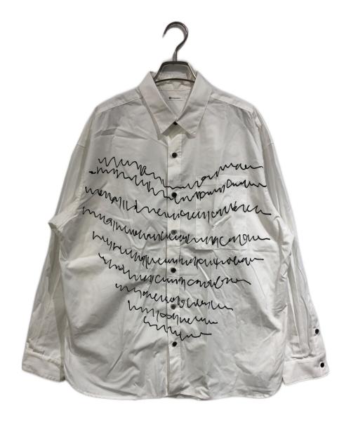 HERALBONY（ヘラルボニー）HERALBONY (ヘラルボニー) レギュラーカラーシャツ「heart-mm2024」 ホワイト サイズ:SIZE Lの古着・服飾アイテム