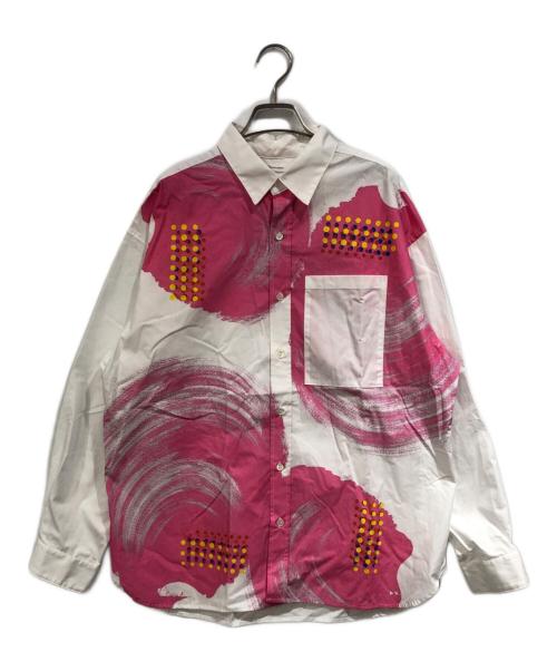 HERALBONY（ヘラルボニー）HERALBONY (ヘラルボニー) レギュラーカラーシャツ「タイトル不明」 ピンク サイズ:SIZE Lの古着・服飾アイテム