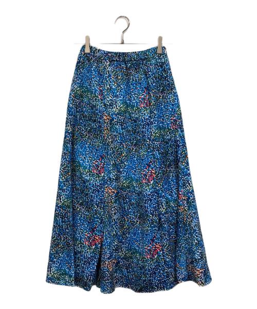 HERALBONY（ヘラルボニー）HERALBONY (ヘラルボニー) サテンスカート「（無題）（青）」 ブルー サイズ:SIZE Sの古着・服飾アイテム