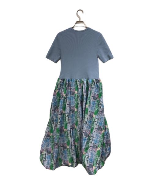 HERALBONY（ヘラルボニー）HERALBONY (ヘラルボニー) ニットコンビワンピース「壁」 スカイブルー サイズ:SIZE Freeの古着・服飾アイテム