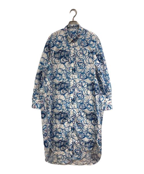 HERALBONY（ヘラルボニー）HERALBONY (ヘラルボニー) シャツワンピース「タイトル不明」 ブルー サイズ:SIZE Freeの古着・服飾アイテム