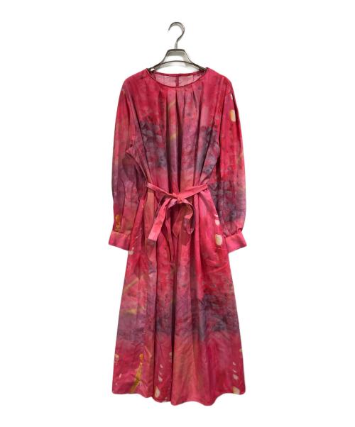 HERALBONY（ヘラルボニー）HERALBONY (ヘラルボニー) クルーネックワンピース「忘れ物」 ピンク サイズ:SIZE Freeの古着・服飾アイテム