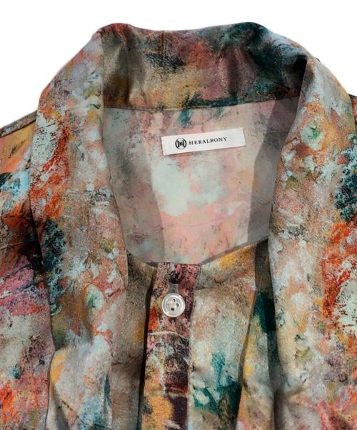 HERALBONY（ヘラルボニー）HERALBONY (ヘラルボニー) サテンボウタイブラウス「サンバ」 オレンジ サイズ:SIZE Freeの古着・服飾アイテム