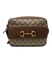 GUCCI（グッチ）の古着「ホースビット 1955 スモール カメラバッグ」｜ベージュ×ブラウン
