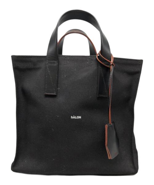 hALON（アーロン）hALON (アーロン) キャンバス2WAYバッグ ブラックの古着・服飾アイテム