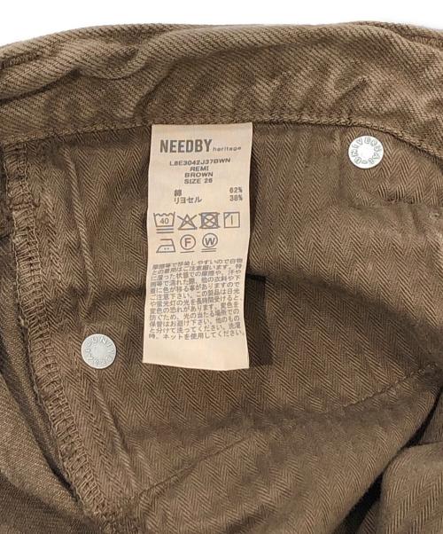 NEEDBY heritage（ニードバイヘリテージ）NEEDBY heritage (ニードバイヘリテージ) 別注 REMI midrise wide f デニム ブラウン サイズ:SIZE 26 未使用品の古着・服飾アイテム