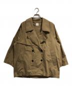 Spick and Spanスピック＆スパン）の古着「C/Pミドル丈トレンチコート」｜ベージュ