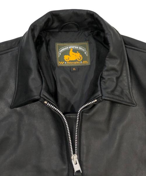 MORGAN MEMPHIS BELLE（モーガン メンフィス ベル）MORGAN MEMPHIS BELLE (モーガン メンフィス ベル) シングルライダースジャケット ブラック サイズ:SIZE XLの古着・服飾アイテム