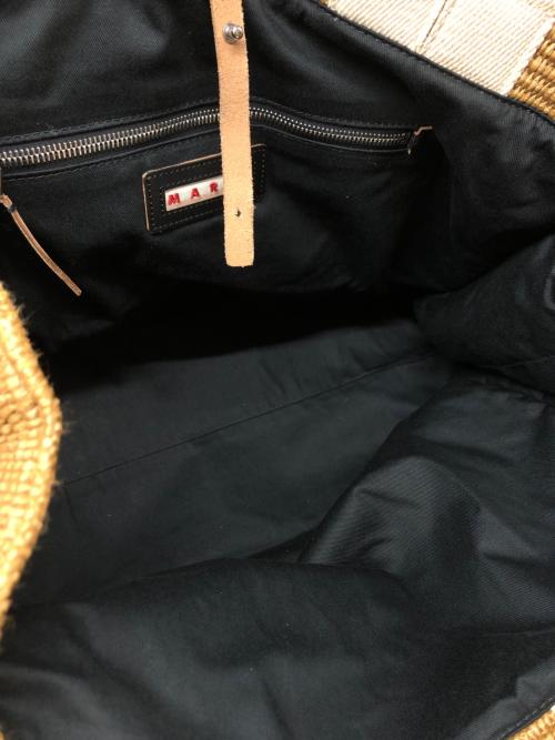 MARNI（マルニ）MARNI (マルニ) ラフィア2wayトートバッグ ベージュの古着・服飾アイテム