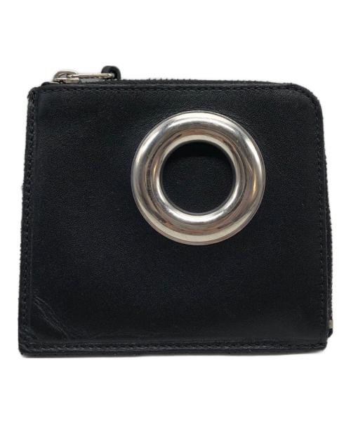 COMME des GARCONS（コムデギャルソン）COMME des GARCONS (コムデギャルソン) Euelet Detailed Zip-Up Wallet ブラックの古着・服飾アイテム