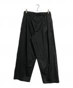 YOKEヨーク）の古着「Cotton Gabardine 3pleated Wide-leg Trousers」｜ブラック