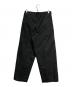 YOKE (ヨーク) Cotton Gabardine 3pleated Wide-leg Trousers ブラック サイズ:SIZE 3：20000円