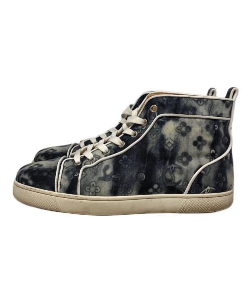 Christian Louboutin（クリスチャン・ルブタン）Christian Louboutin (クリスチャン・ルブタン) ダイダイ染めハイカットスニーカー ブルー サイズ:SIZE 41の古着・服飾アイテム