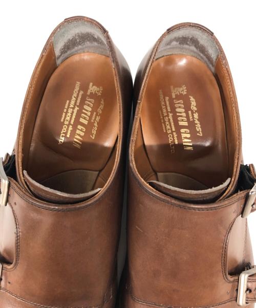 SCOTCH GRAIN（スコッチグレイン）SCOTCH GRAIN (スコッチグレイン) ダブルモンクストラップシューズ ブラウン サイズ:SIZE 24 1/2の古着・服飾アイテム