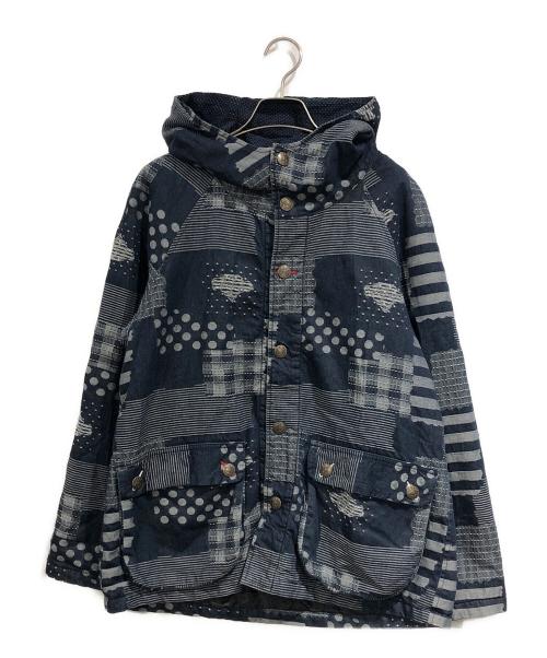 BLUE TRICK（ブルートリック）Blue Trick (ブルートリック) パッチワークフーデッドジャケット ネイビー サイズ:SIZE Sの古着・服飾アイテム