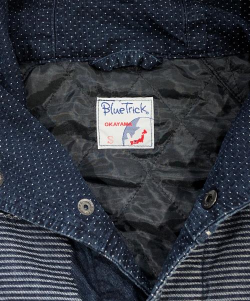 BLUE TRICK（ブルートリック）Blue Trick (ブルートリック) パッチワークフーデッドジャケット ネイビー サイズ:SIZE Sの古着・服飾アイテム