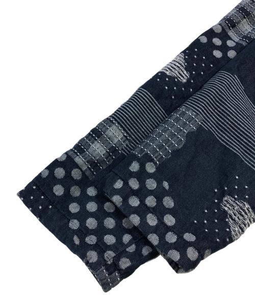 BLUE TRICK（ブルートリック）Blue Trick (ブルートリック) パッチワークフーデッドジャケット ネイビー サイズ:SIZE Sの古着・服飾アイテム