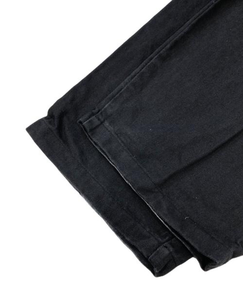YOKE（ヨーク）YOKE (ヨーク) 1pleated Wide Tapered Trousers ブラック サイズ:SIZE 4の古着・服飾アイテム