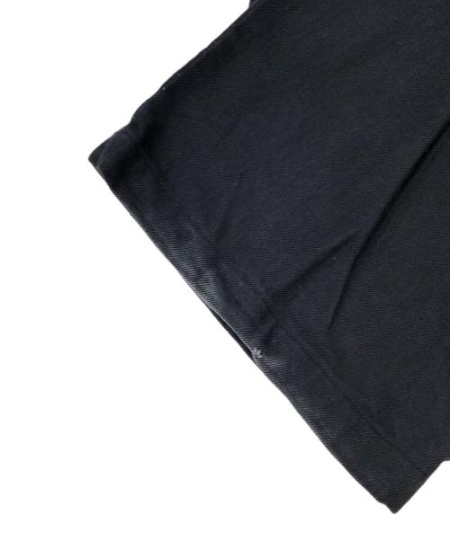 YOKE（ヨーク）YOKE (ヨーク) 1pleated Wide Tapered Trousers ブラック サイズ:SIZE 4の古着・服飾アイテム