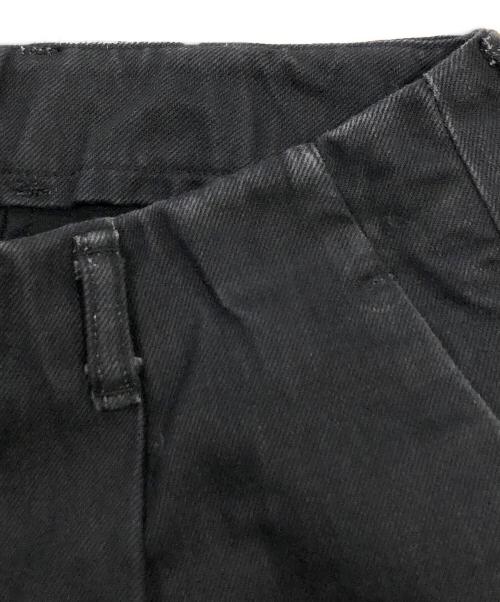 YOKE（ヨーク）YOKE (ヨーク) 1pleated Wide Tapered Trousers ブラック サイズ:SIZE 4の古着・服飾アイテム