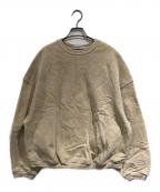 ALEXANDER WANGアレキサンダー・ワン）の古着「ALLOVER FLOCKING CREWNECK SWEATSHIRT」｜ベージュ