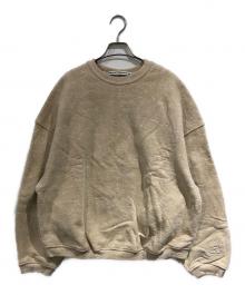 ALEXANDER WANG（アレキサンダー・ワン）の古着「ALLOVER FLOCKING CREWNECK SWEATSHIRT」｜ベージュ