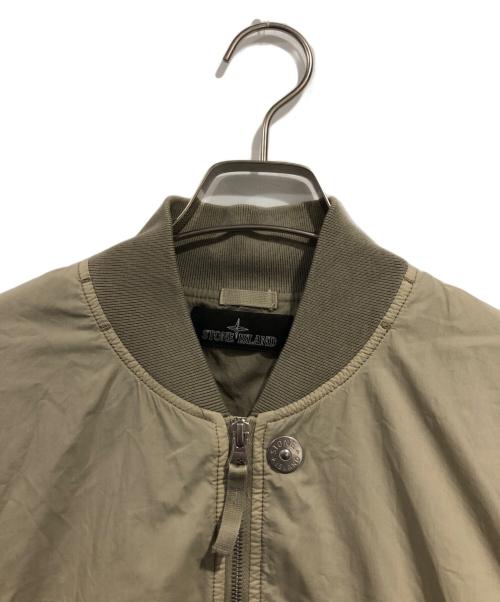 STONE ISLAND（ストーンアイランド）STONE ISLAND (ストーンアイランド) HD Pelleovo コットン ボンバー ジャケット ベージュ サイズ:SIZE Sの古着・服飾アイテム