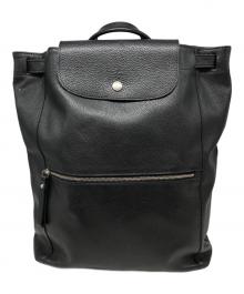 LONGCHAMP（ロンシャン）の古着「ルフローネレザーリュック」｜ブラック