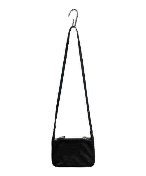 LONGCHAMP（ロンシャン）LONGCHAMP (ロンシャン) レザーショルダーバッグ ブラックの古着・服飾アイテム