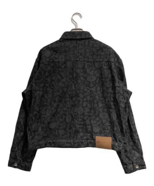 HERALBONY（ヘラルボニー）HERALBONY (ヘラルボニー) kaedeデニムブルゾン「かえでのチョキチョキ」BLACK ブラック サイズ:SIZE Mの古着・服飾アイテム