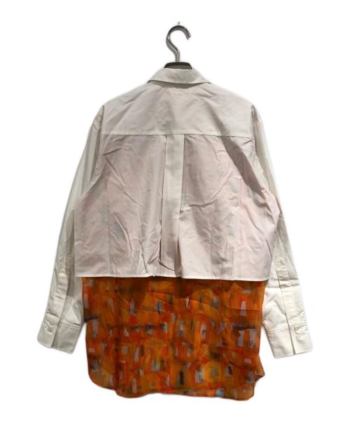 HERALBONY（ヘラルボニー）HERALBONY (ヘラルボニー) オーガンジーレイヤードシャツ「Untitled」 ホワイト サイズ:SIZE Freeの古着・服飾アイテム