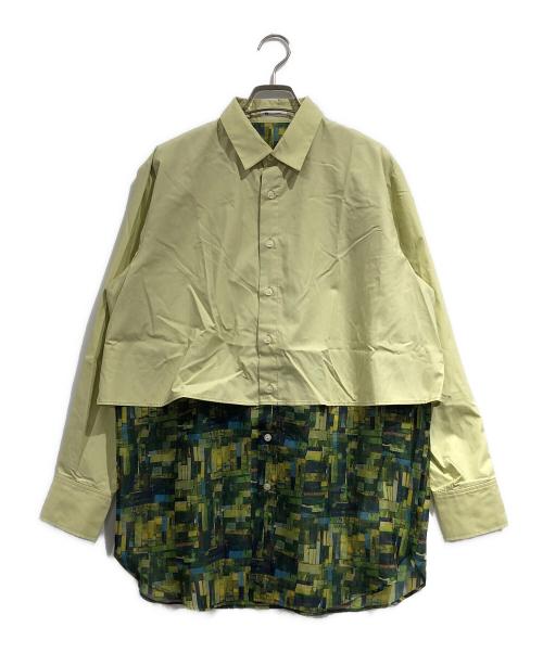 HERALBONY（ヘラルボニー）HERALBONY (ヘラルボニー) オーガンジーレイヤードシャツ「森」 グリーン サイズ:SIZE Freeの古着・服飾アイテム
