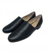 CLANEクラネ）の古着「SIDE CUT STACKED FLAT SHOES」｜ブラック