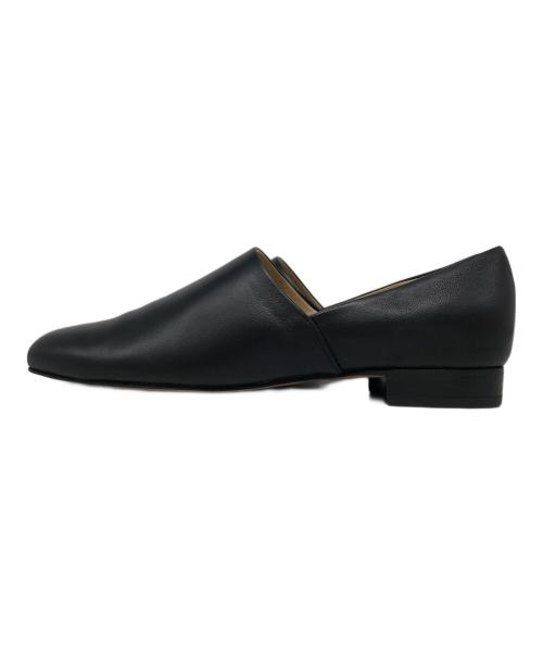 CLANE（クラネ）CLANE (クラネ) SIDE CUT STACKED FLAT SHOES ブラック サイズ:SIZE 23cmの古着・服飾アイテム