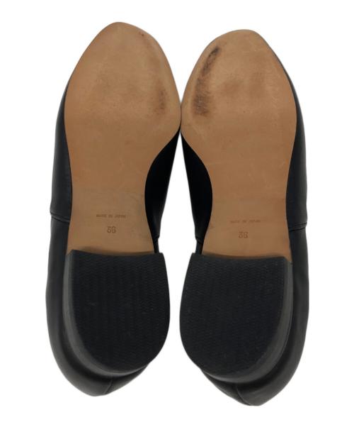 CLANE（クラネ）CLANE (クラネ) SIDE CUT STACKED FLAT SHOES ブラック サイズ:SIZE 23cmの古着・服飾アイテム