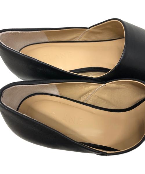 CLANE（クラネ）CLANE (クラネ) SIDE CUT STACKED FLAT SHOES ブラック サイズ:SIZE 23cmの古着・服飾アイテム