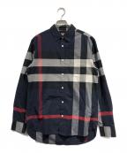 BURBERRYバーバリー）の古着「Windsor patch pocket shirt」｜ネイビー