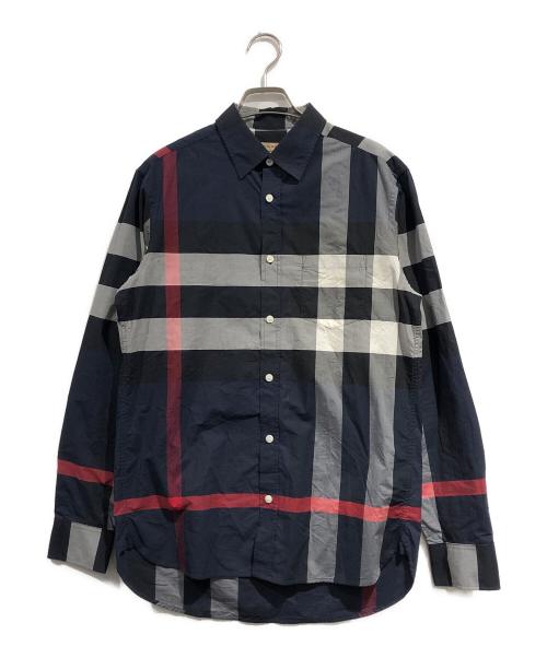 BURBERRY（バーバリー）BURBERRY (バーバリー) Windsor patch pocket shirt ネイビー サイズ:SIZE Sの古着・服飾アイテム