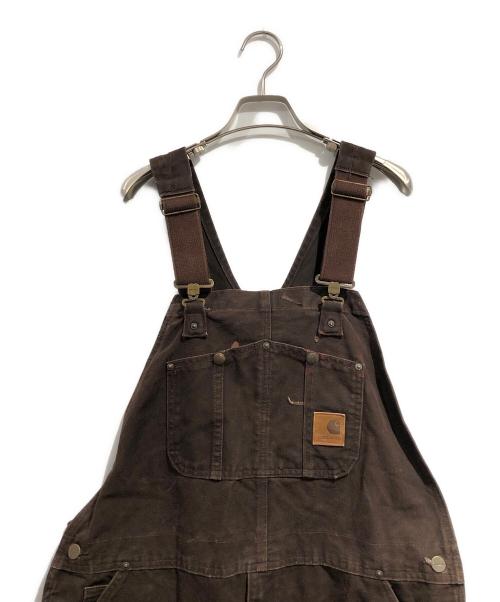 CarHartt（カーハート）CarHartt (カーハート) ダック地ダブルニーオーバーオール ブラウン サイズ:SIZE40の古着・服飾アイテム
