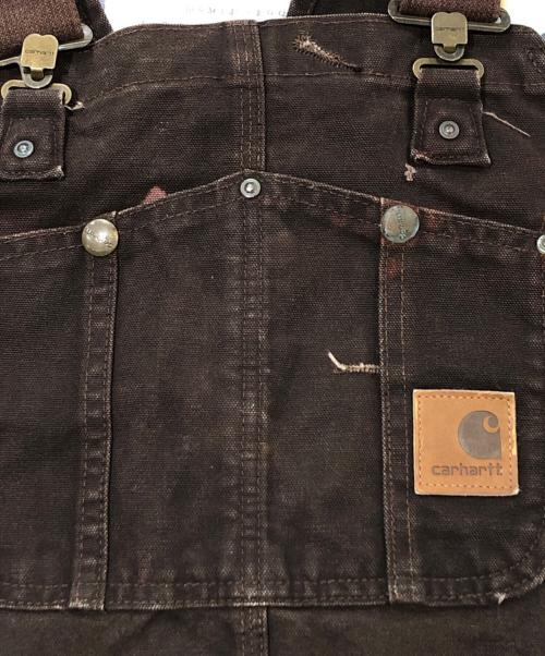 CarHartt（カーハート）CarHartt (カーハート) ダック地ダブルニーオーバーオール ブラウン サイズ:SIZE40の古着・服飾アイテム